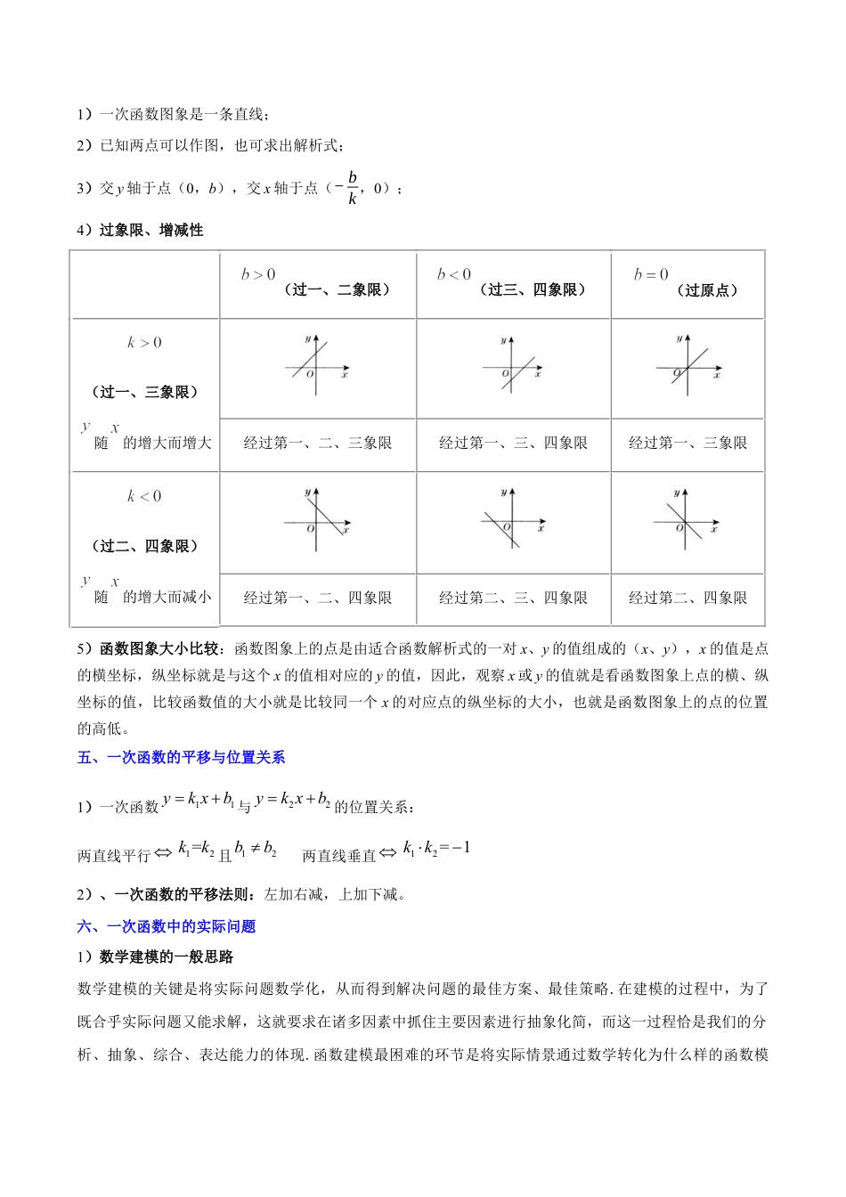 八年级数学下册（北京版）第十四章 一次函数知识归纳与题型突破（20题型清单）（学生版）.docx_第3页