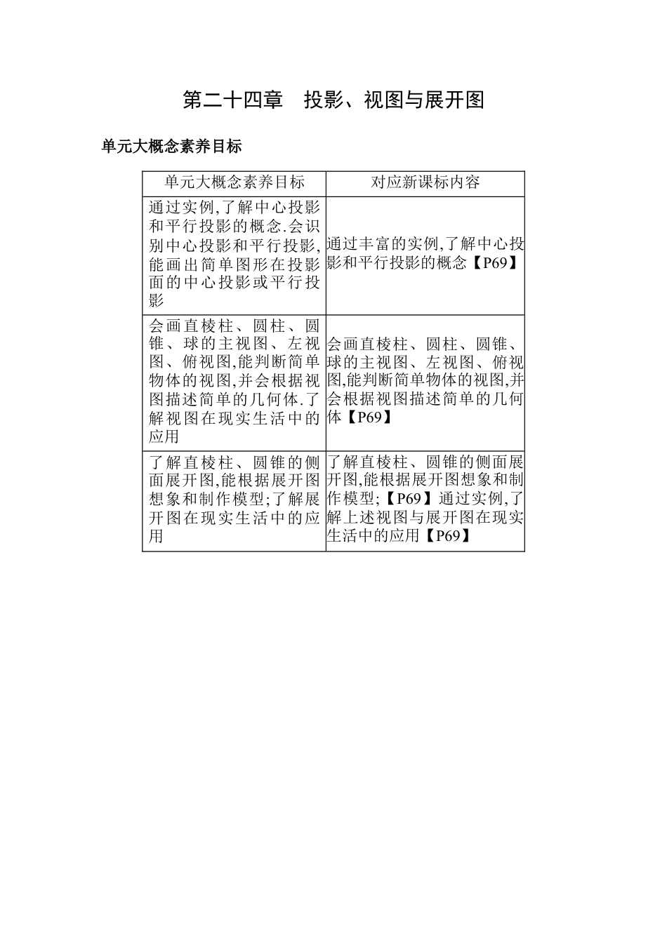24.1　中心投影与平行投影同步练习- 京改版数学九年级下册 .docx_第1页