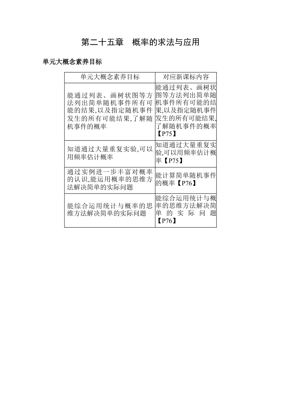 25.1 求概率的方法  同步练习- 京改版数学九年级下册.docx_第1页