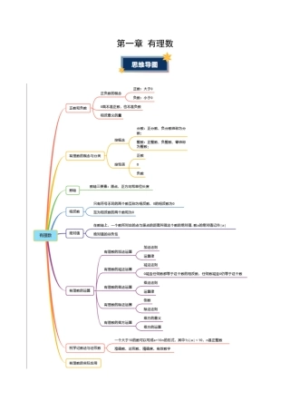 七年级数学上册（北京版）第一章 有理数（知识清单）（答案版）.docx