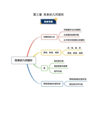 七年级数学上册（北京版）第三章 简单的几何图形（知识清单）（答案版）.docx