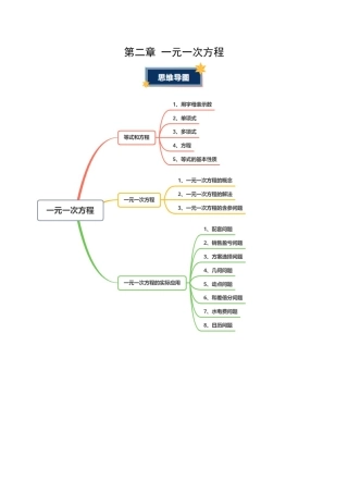 七年级数学上册（北京版）第二章 一元一次方程（知识清单）（挖空版）.docx