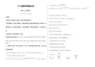 2026届高考预测模拟-化学考向核心卷·山东专版（Word版 含标准答案）.docx