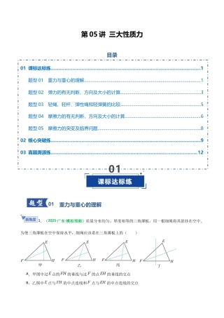 （含解析）第05讲 三大性质力（专项训练）（全国通用）2026年高考物理一轮复习讲练测.docx