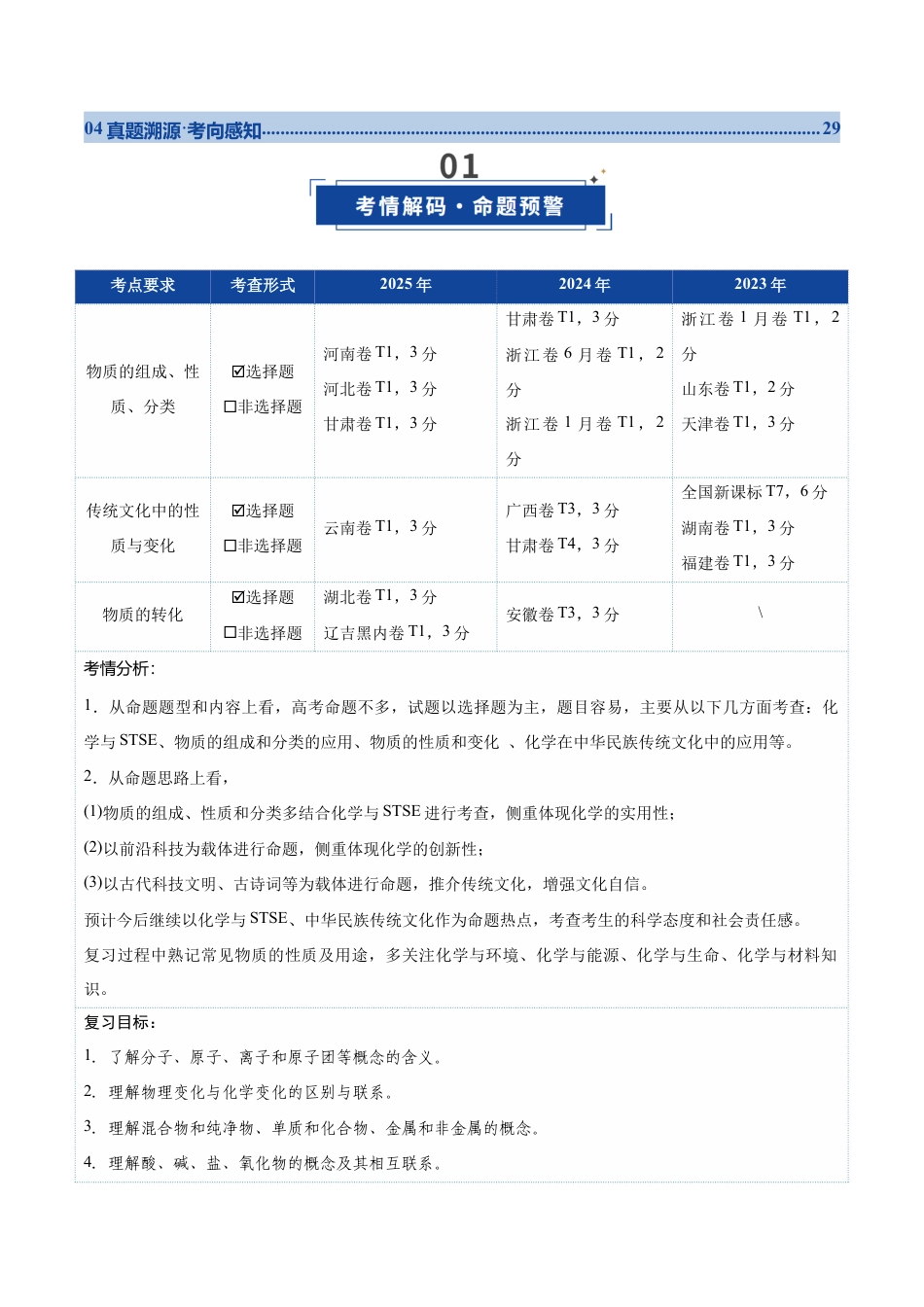 （含解析）第01讲 物质的分类及转化（复习讲义）（全国通用）2026年高考化学一轮复习讲练测.docx_第2页