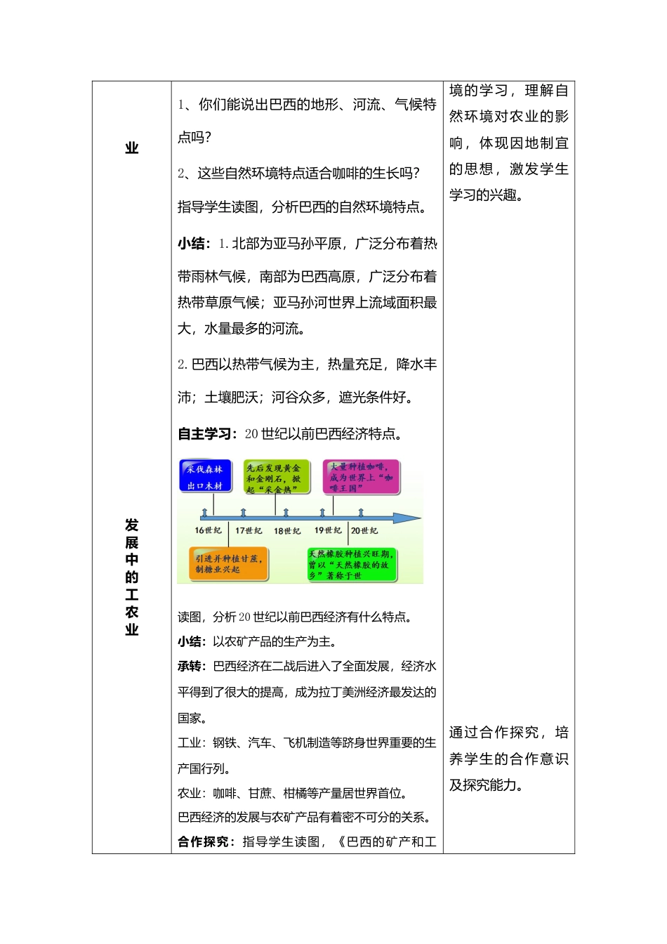 人教版七下地理9.2.1巴西 教学设计.doc_第3页