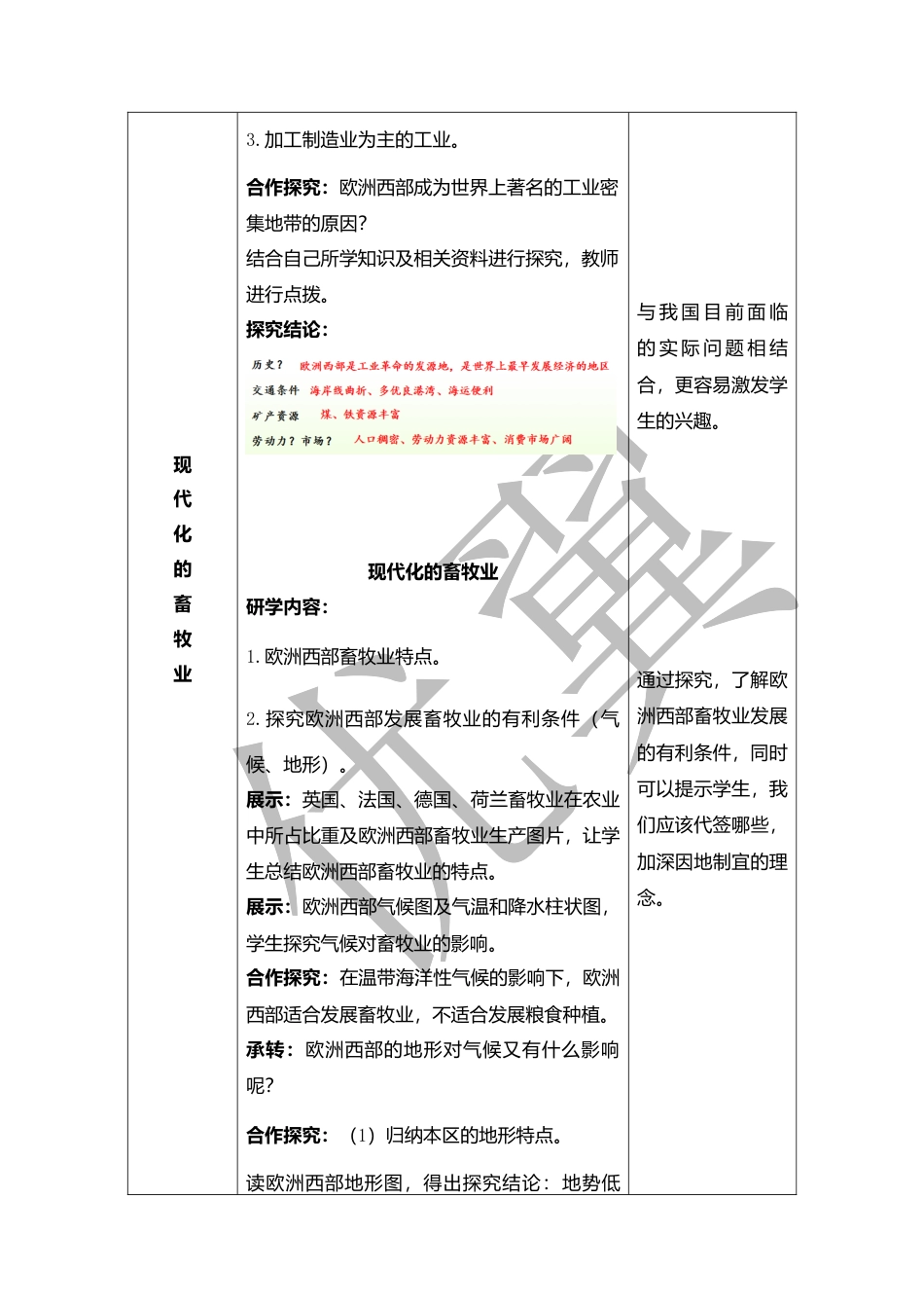 人教版七下地理8.2欧洲西部 教学设计.doc_第3页