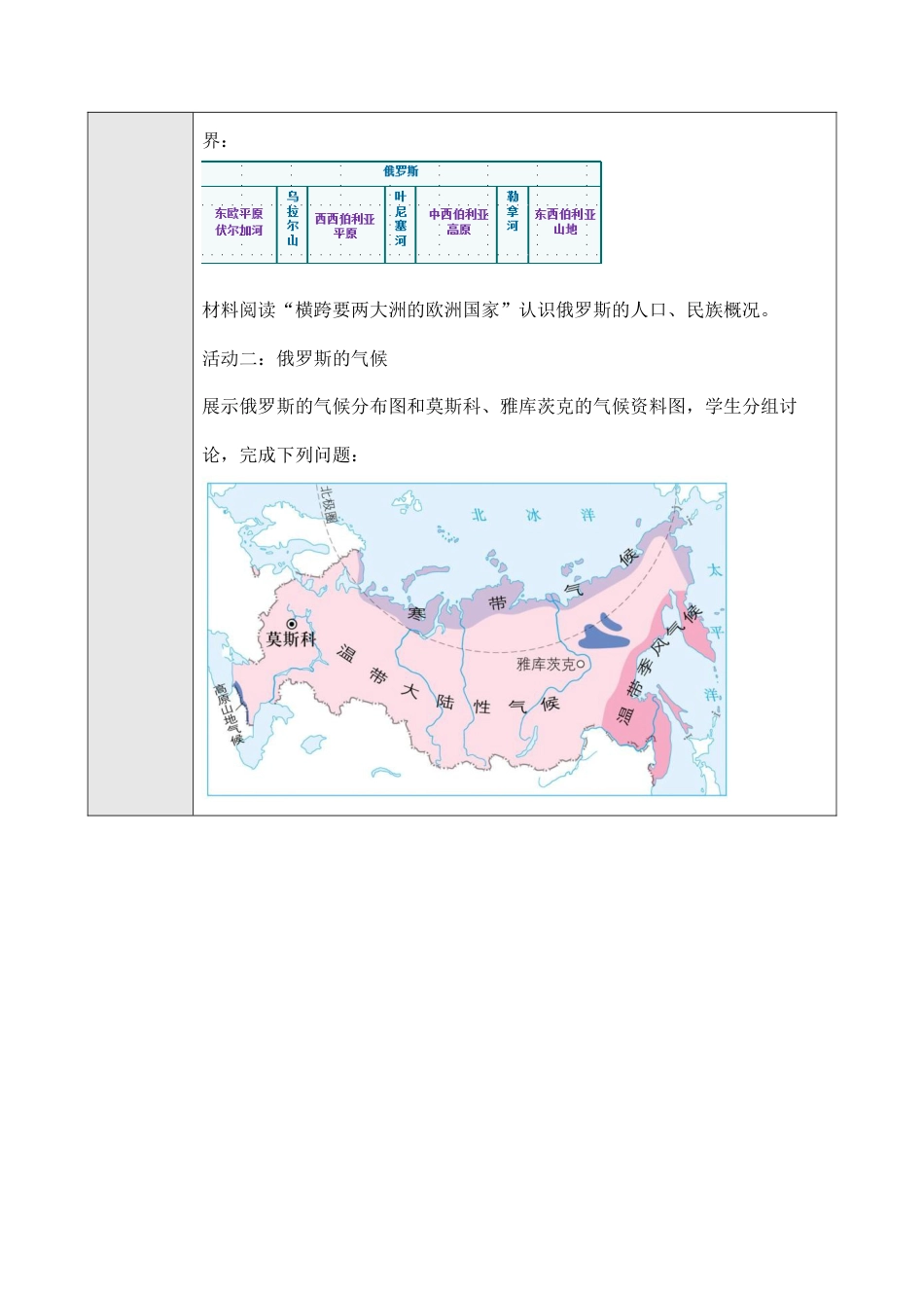 人教版七年级下册第七章第四节俄罗斯教案.doc_第3页