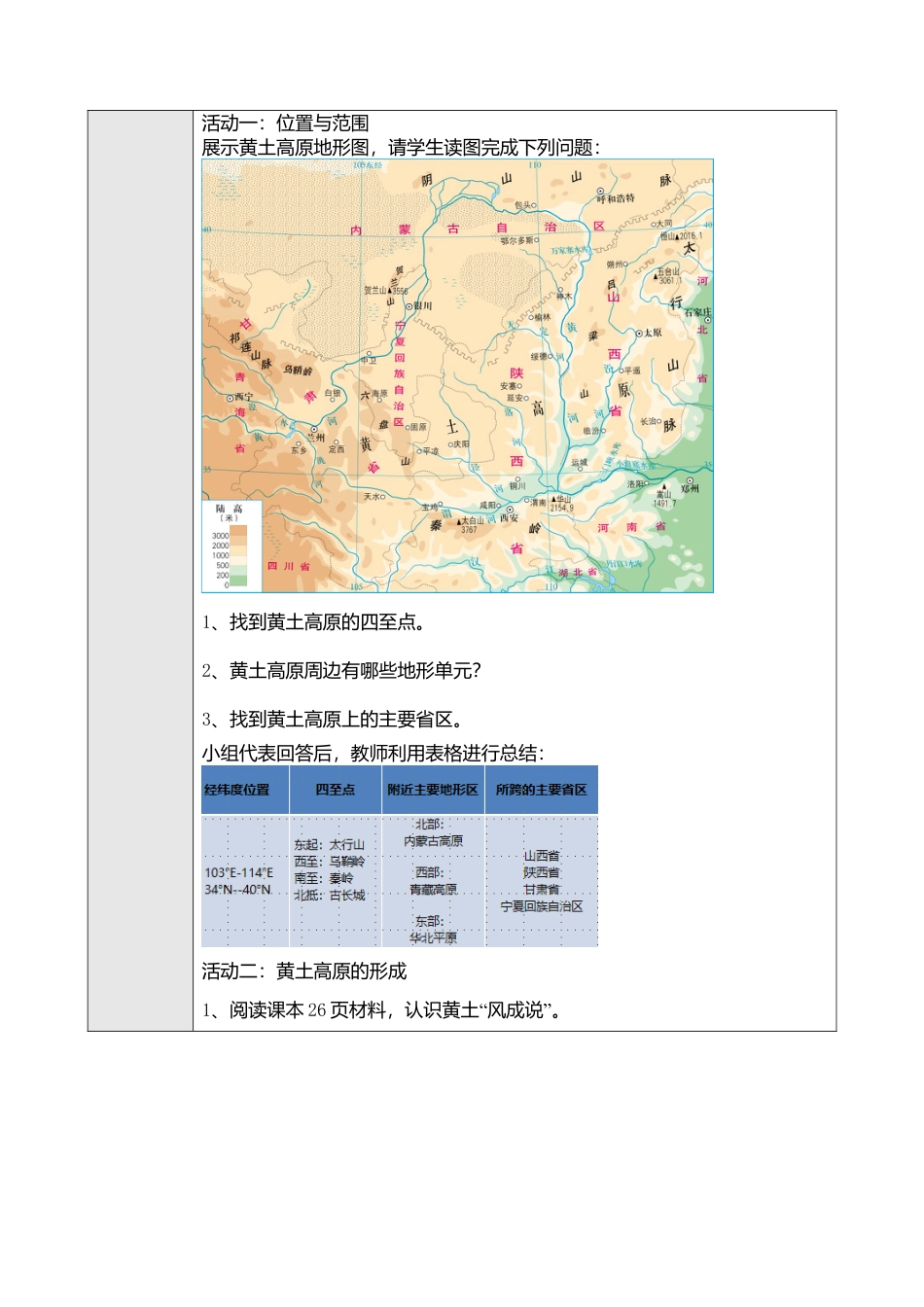 人教版八年级下册第六章第三节世界最大的黄土堆积区——黄土高原教案.doc_第2页