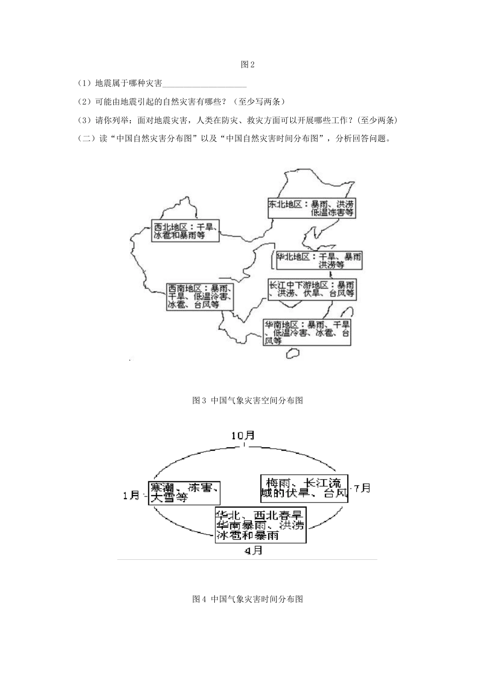 《自然灾害》同步练习1-人教版初中地理.doc_第3页