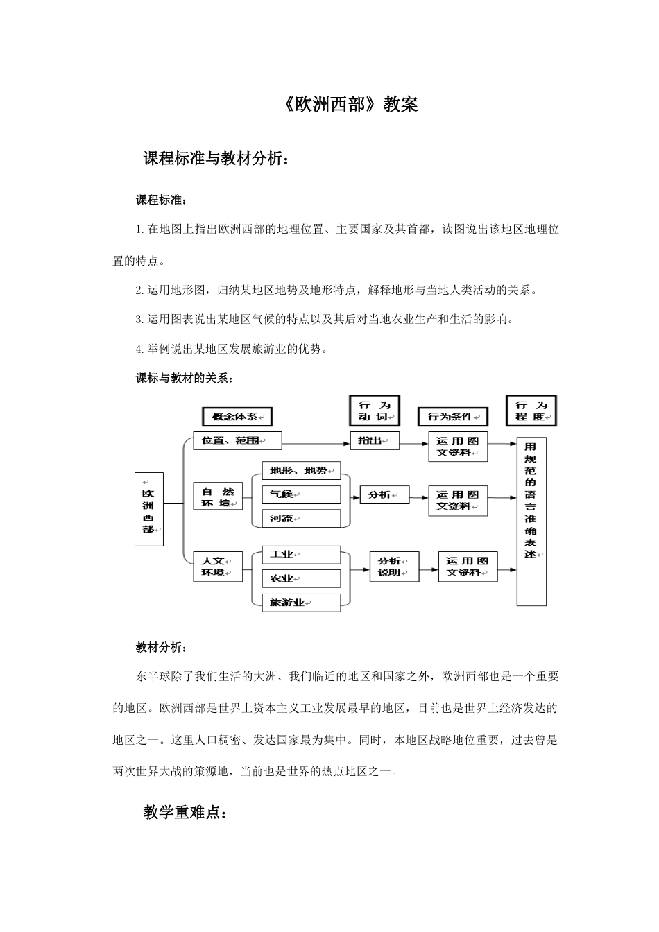 《欧洲西部》教案1-人教版初中地理.doc_第1页