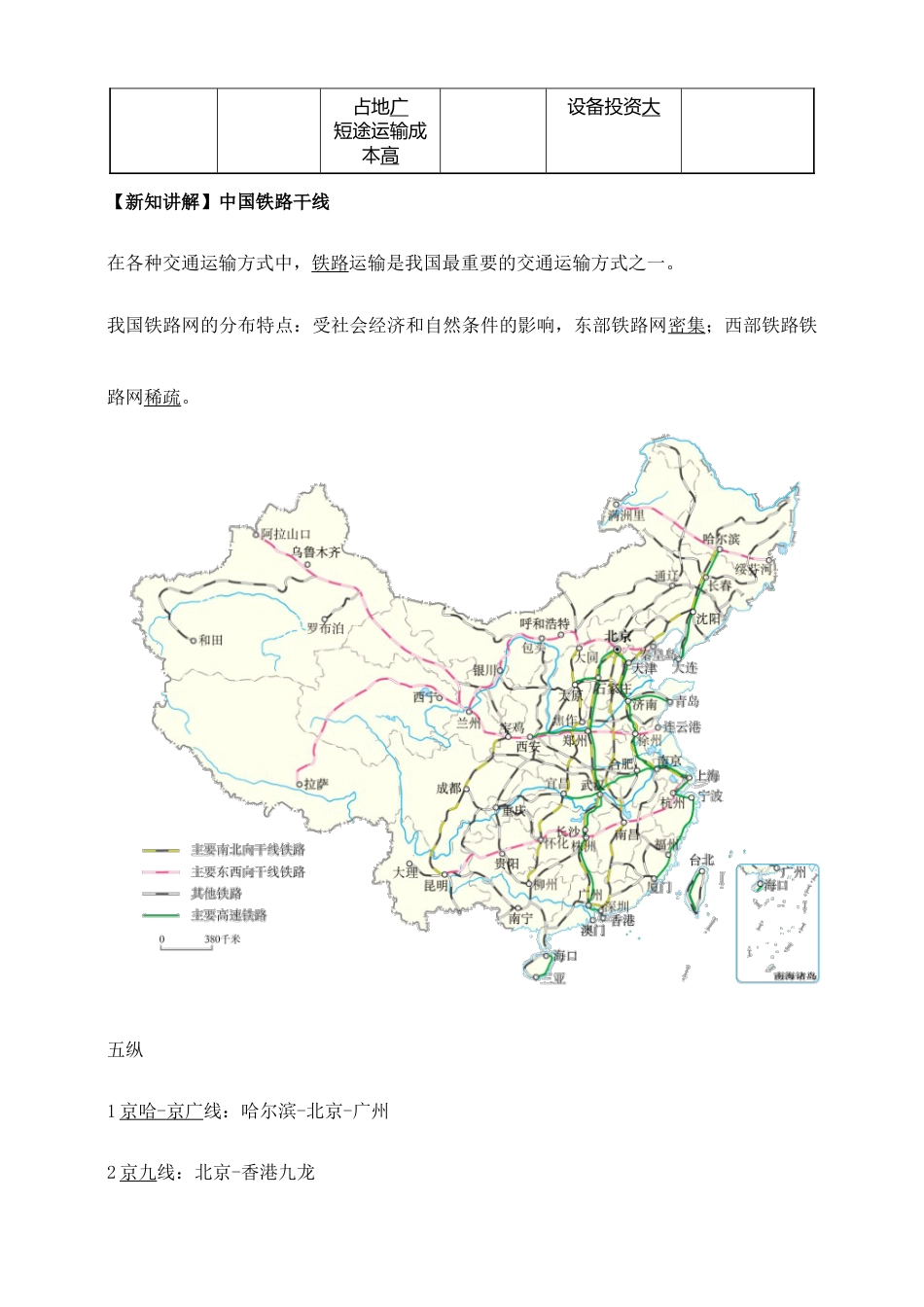 《交通运输》导学案-教师版-人教版初中地理.doc_第3页
