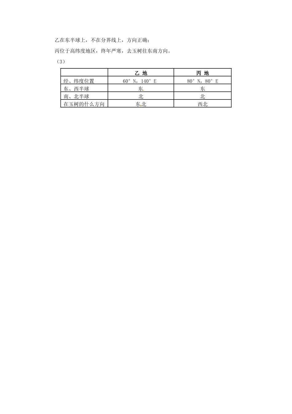 《第一节 地球和地球仪》同步练习3-人教版初中地理.doc_第3页