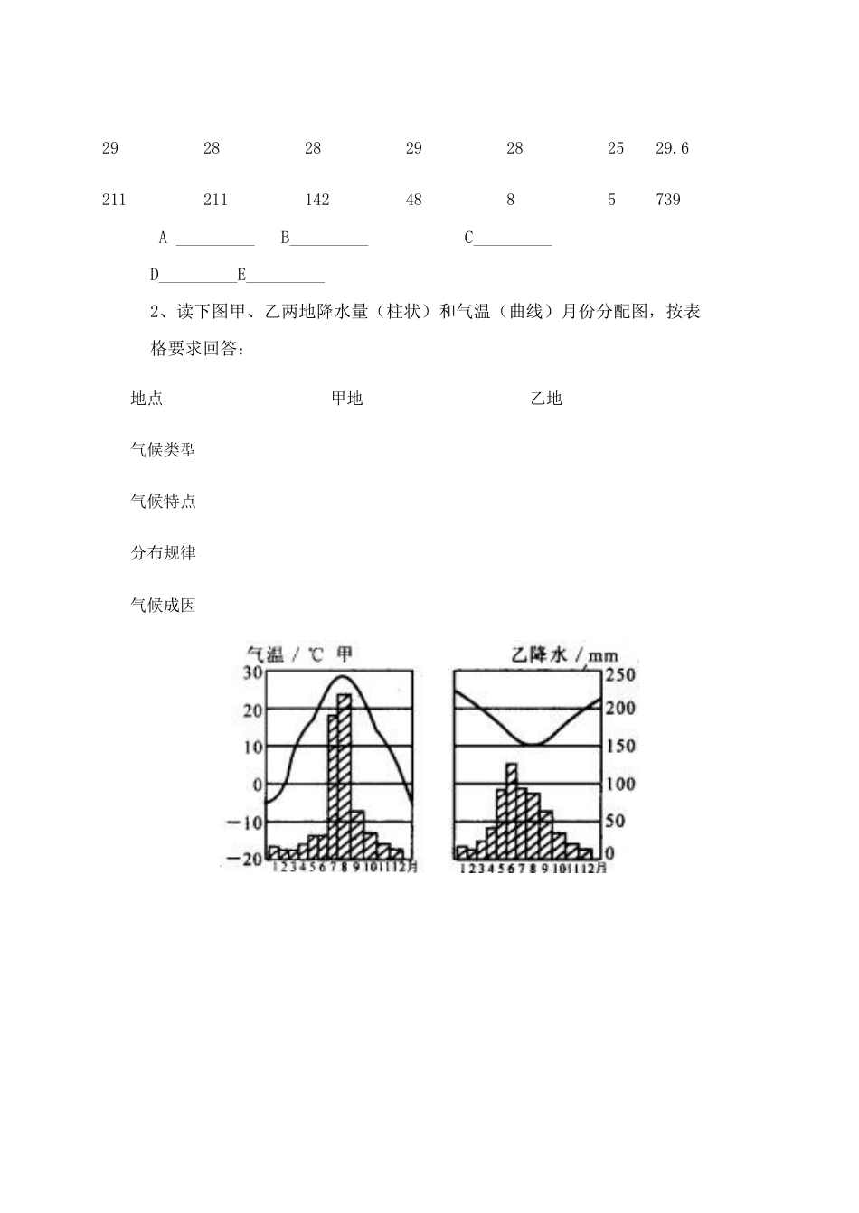 《第四节 世界的气候》习题1-人教版初中地理.doc_第2页