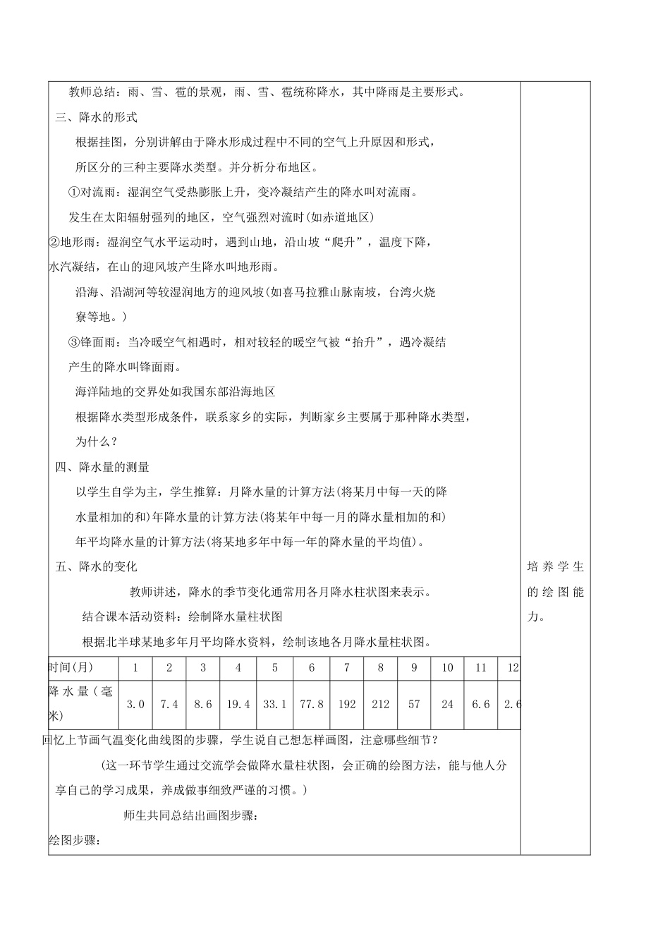 《第三节 降水的变化与分布》教案5-人教版初中地理.doc_第2页