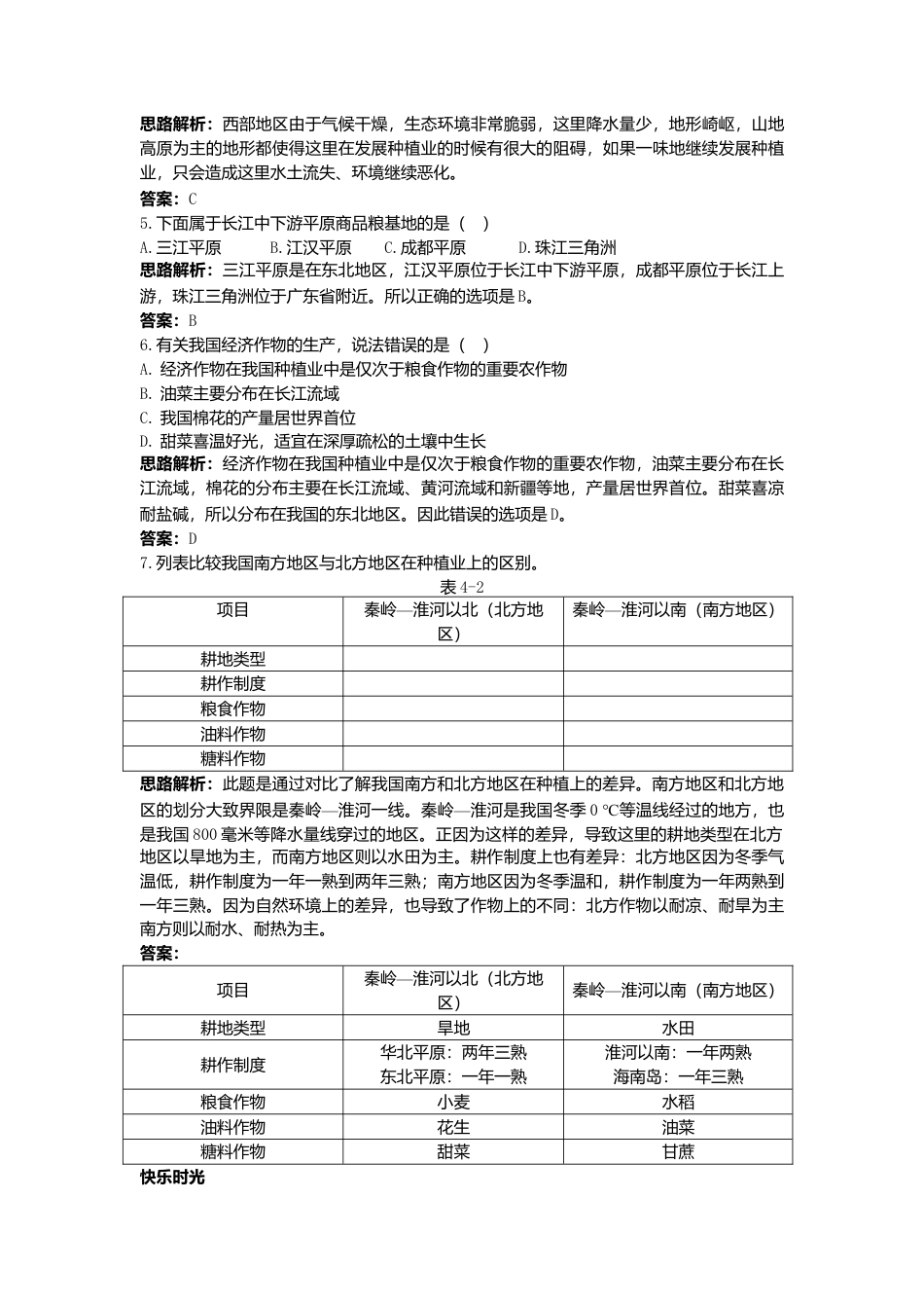 新人教地理8年级上：同步试题（农业）.doc_第2页