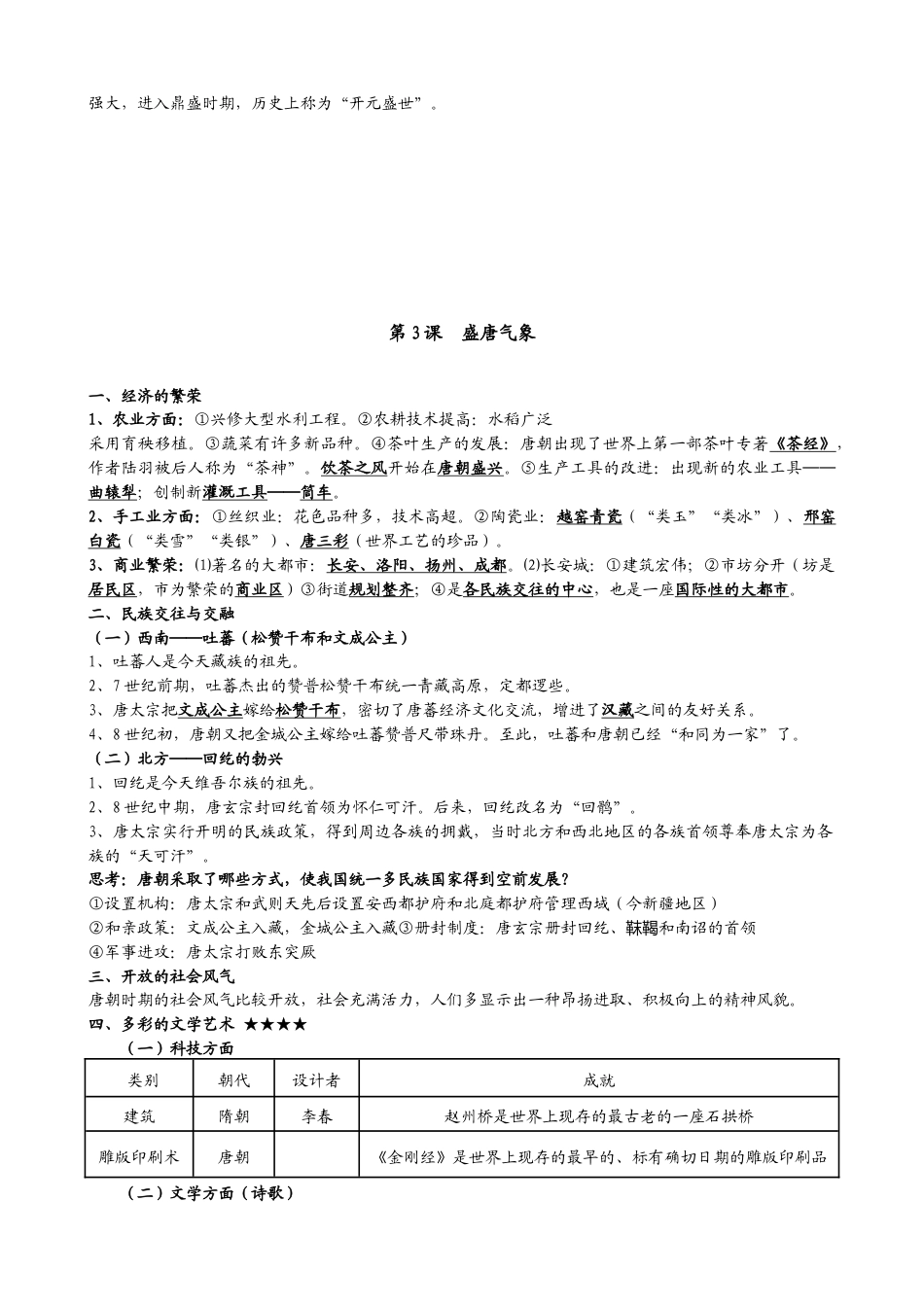 人教部编版历史七年级下册-知识点整理.doc_第3页