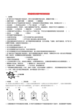 人教生物七年级上-3.4 绿色植物是生物圈中有机物的制造者 同步练习.doc