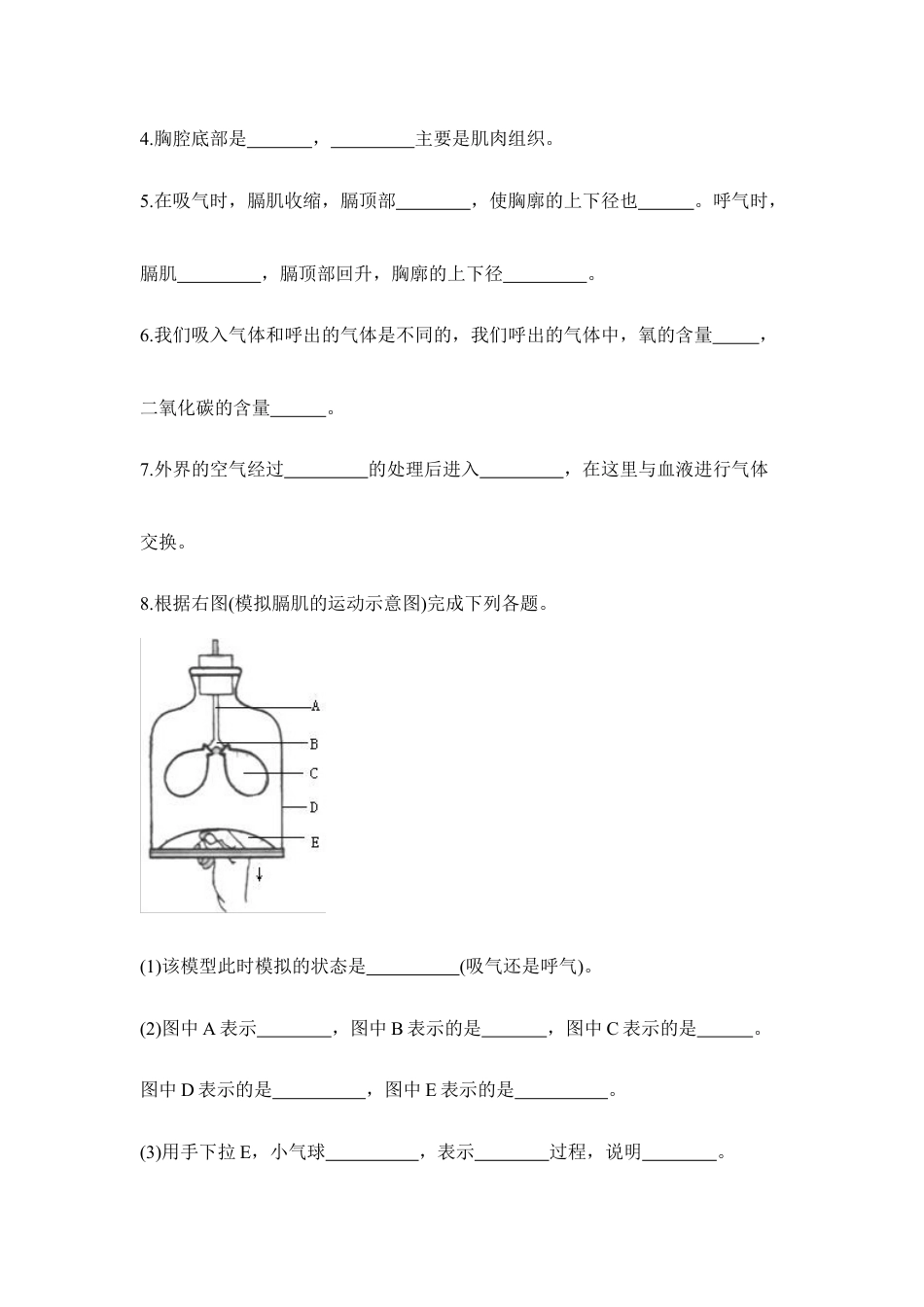 生物七年级下册-《发生在肺内的气体交换》同步练习.doc_第3页