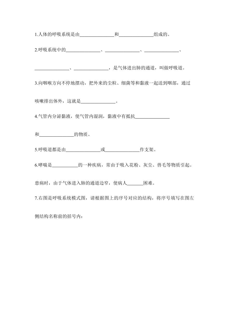 生物七年级下册-《呼吸道对空气的处理》同步练习.doc_第3页
