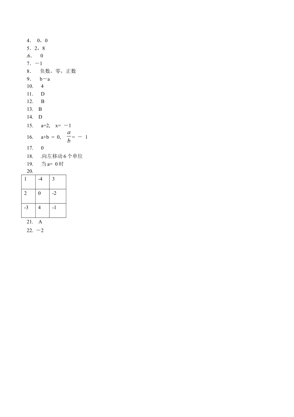 人教版数学七年级上册-1.2.3 相反数 同步练习.doc_第3页