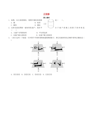 人教版数学九年级下册29.1 投影同步练习1 新人教版.doc