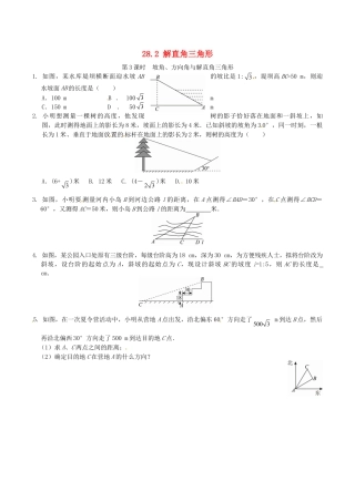 人教版数学九年级下册28.2 解直角三角形同步练习3 新人教版.doc