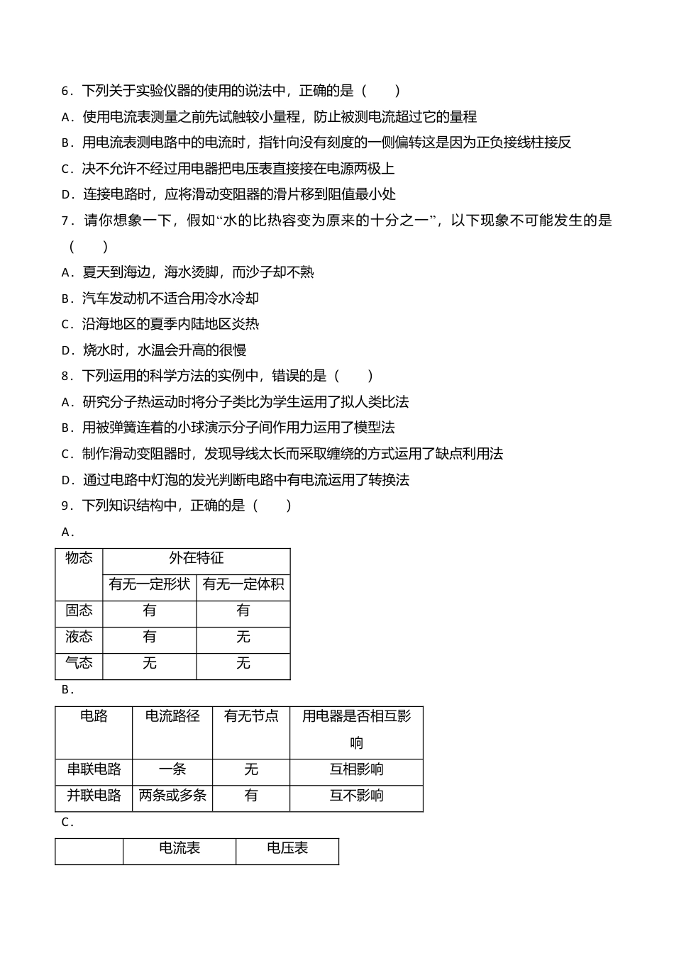 12、九年级(上)期中物理试卷(word版含答案解析).doc_第2页