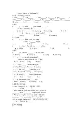 【人教版】七年级英语下册：Unit 6 Section A (Grammar-3c).doc