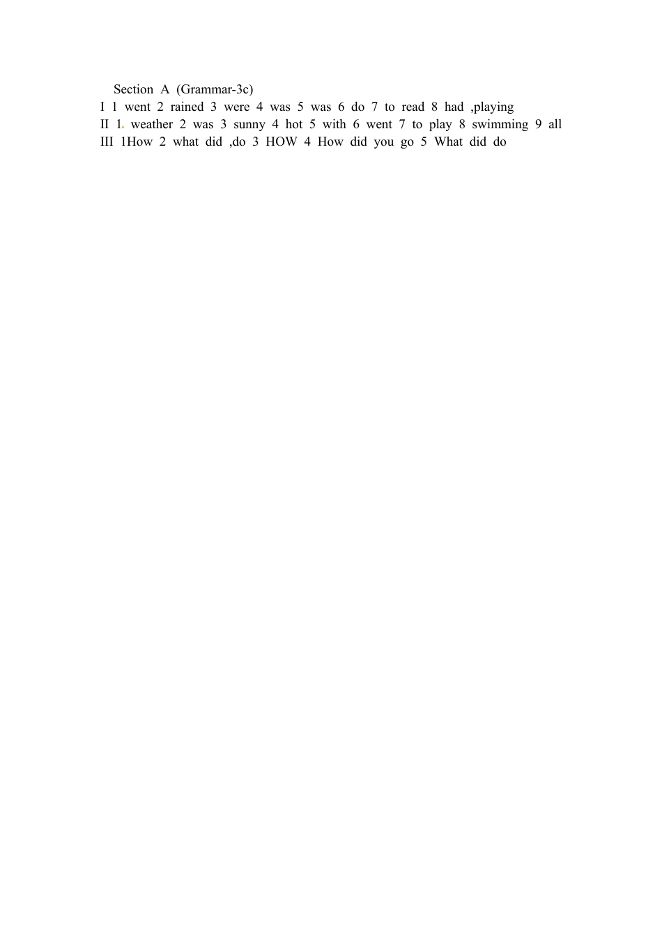 【人教版】七年级英语下册:Unit 12 Section A (Grammar-3c).doc_第3页