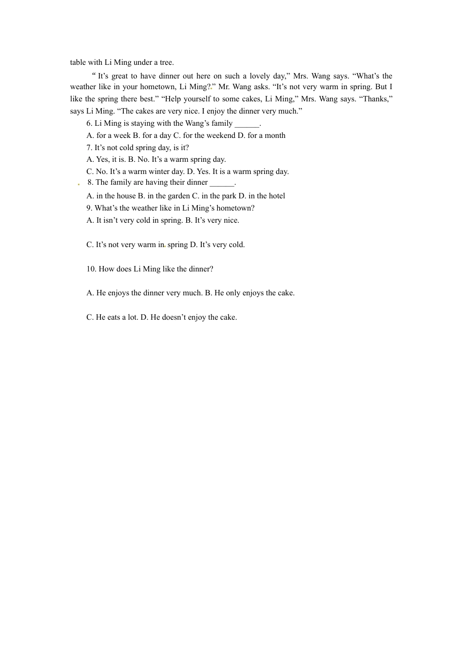 【人教版】七年级英语下册:Unit7 SectionB (3a-self-check).doc_第3页