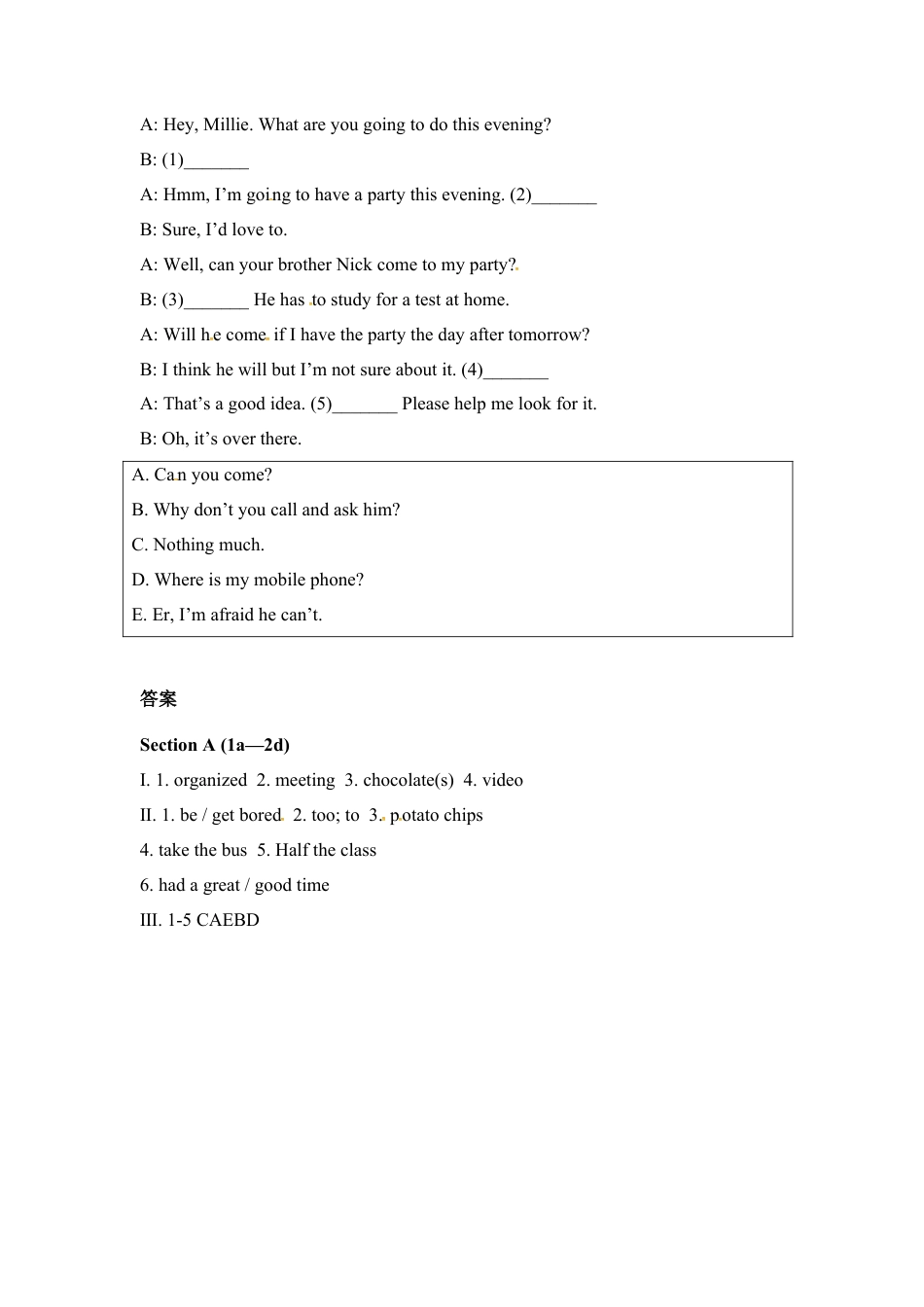 【人教版】英语八年级上册:unit10 练习1 四课时 含答案_20190815_201515.doc_第2页