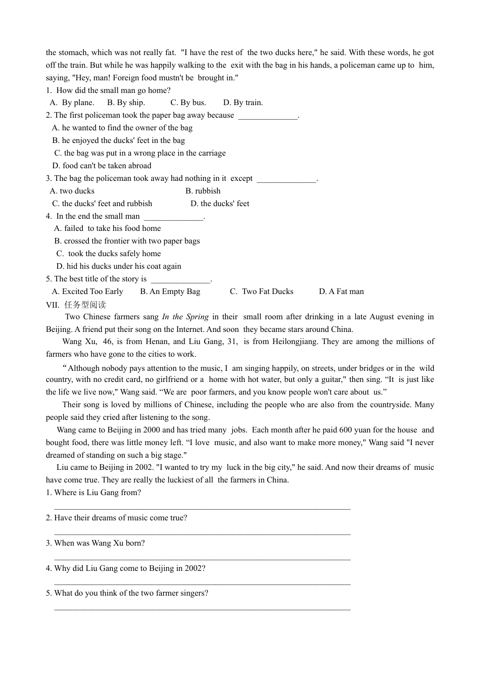 【人教版】英语八年级下册:Unit 8 Have you read Treasure…Section B 优化训练.doc_第3页