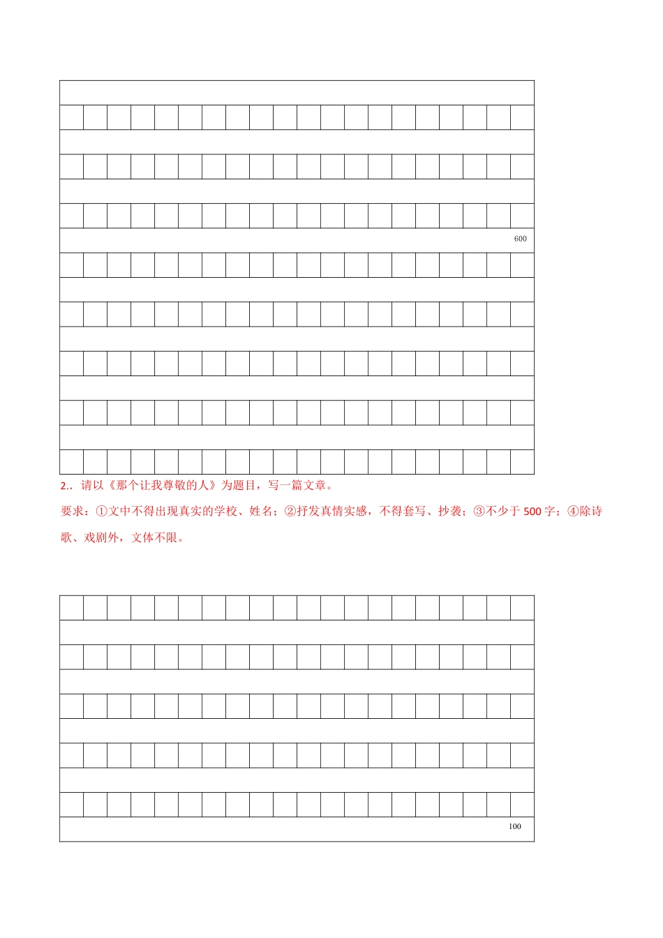 语文七年级下册 专题13 写作训练(原卷版).docx_第3页