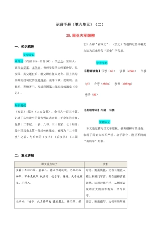 语文八年级上册 第六单元  知识总结记背（2）（部编版）.doc