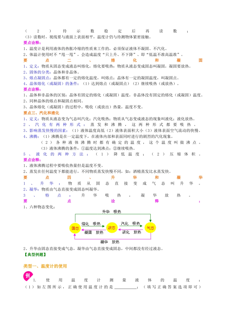初二物理上册-《物态变化》全章复习与巩固(基础)知识讲解.docx_第2页