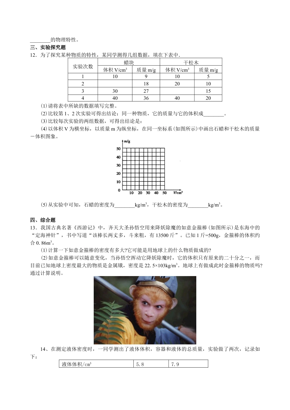 初二物理上册-密度(提高)巩固练习.docx_第2页