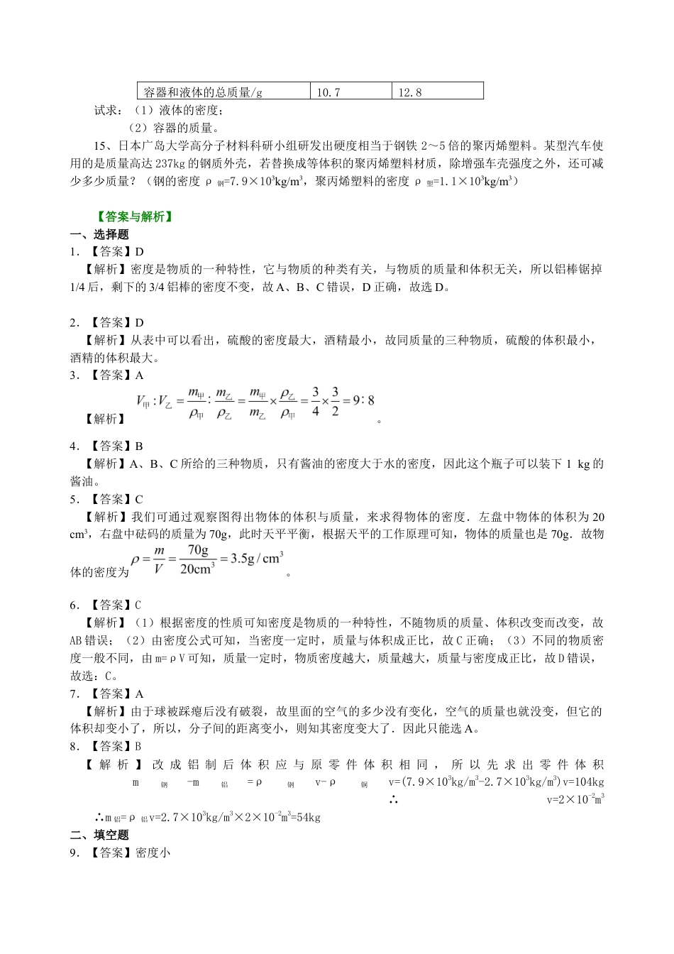 初二物理上册-密度(提高)巩固练习.docx_第3页
