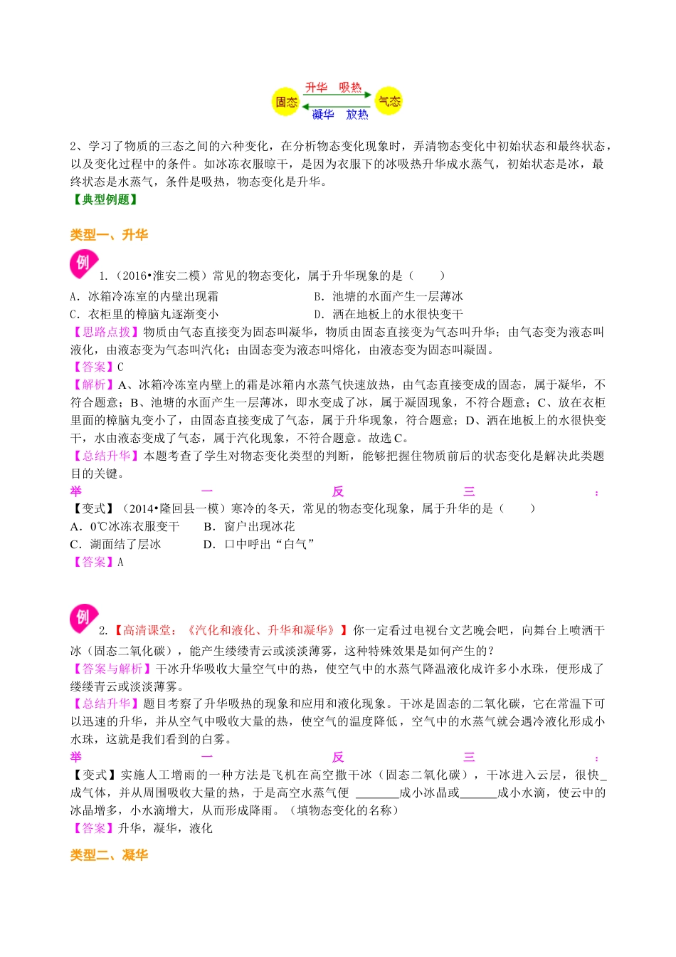 初二物理上册-升华和凝华(基础) 知识讲解.docx_第2页