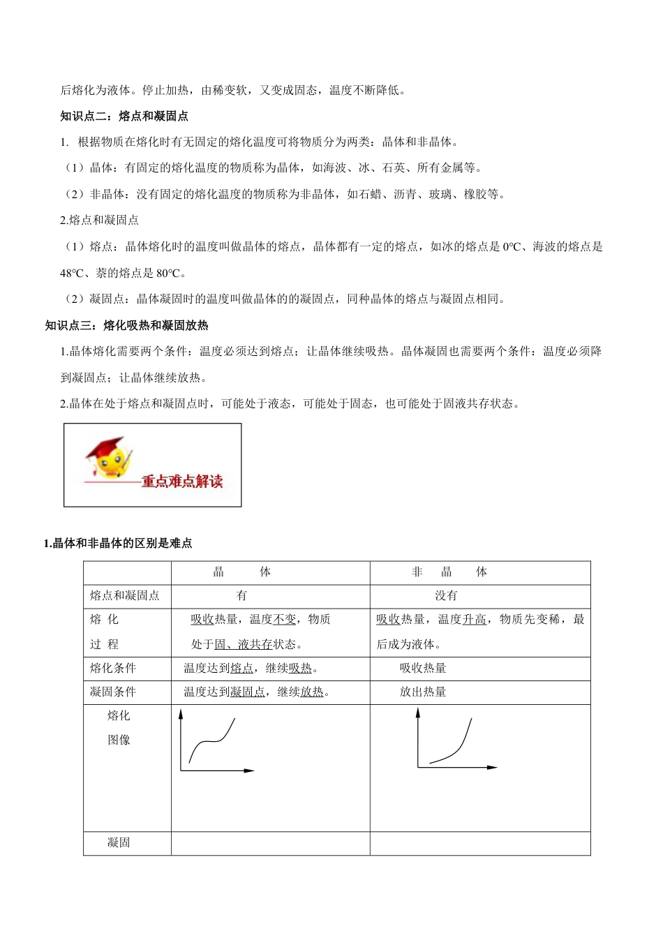 初二物理上册-专题3.2 熔化和凝固(原卷版).docx_第2页