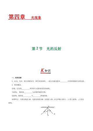 初二物理上册-专题4.2 光的反射-初中物理同步讲义.docx
