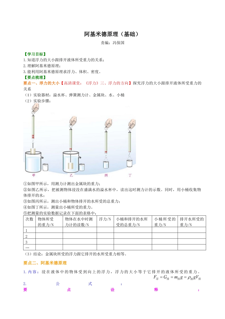 初二物理下册-阿基米德原理(基础)知识讲解.docx_第1页
