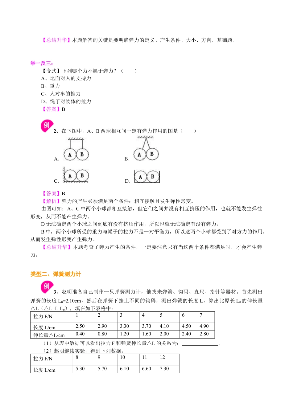 初二物理下册-弹力 知识讲解.docx_第2页