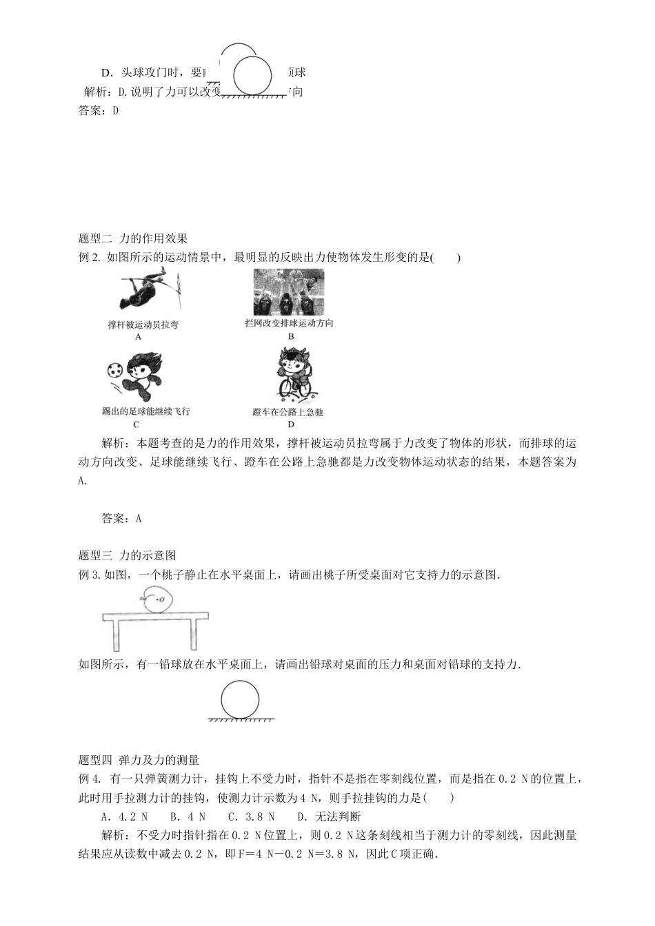 初中物理同步讲义8年级 第18讲:力、弹力、重力(教师版).docx_第2页
