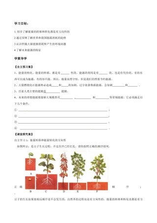 人教版初三物理-第22章 第4节 能源与可持续发展 导学案.docx