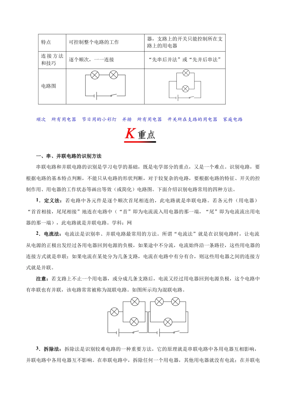 人教版初三物理-专题15.3 串联和并联-初中物理同步讲义.docx_第2页