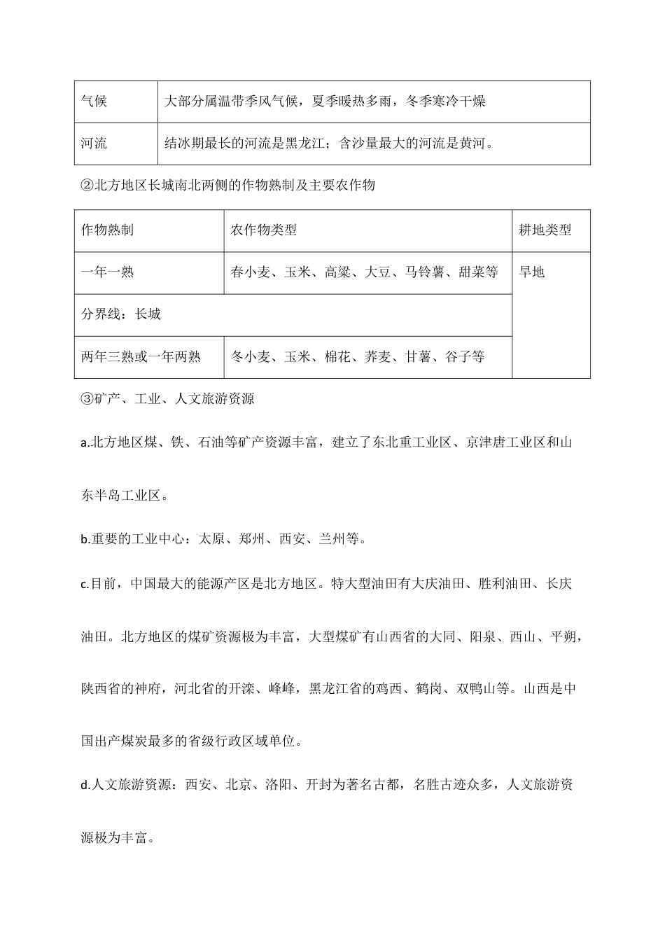 2025年会考地理考前速记清单:中国区域地理.docx_第3页