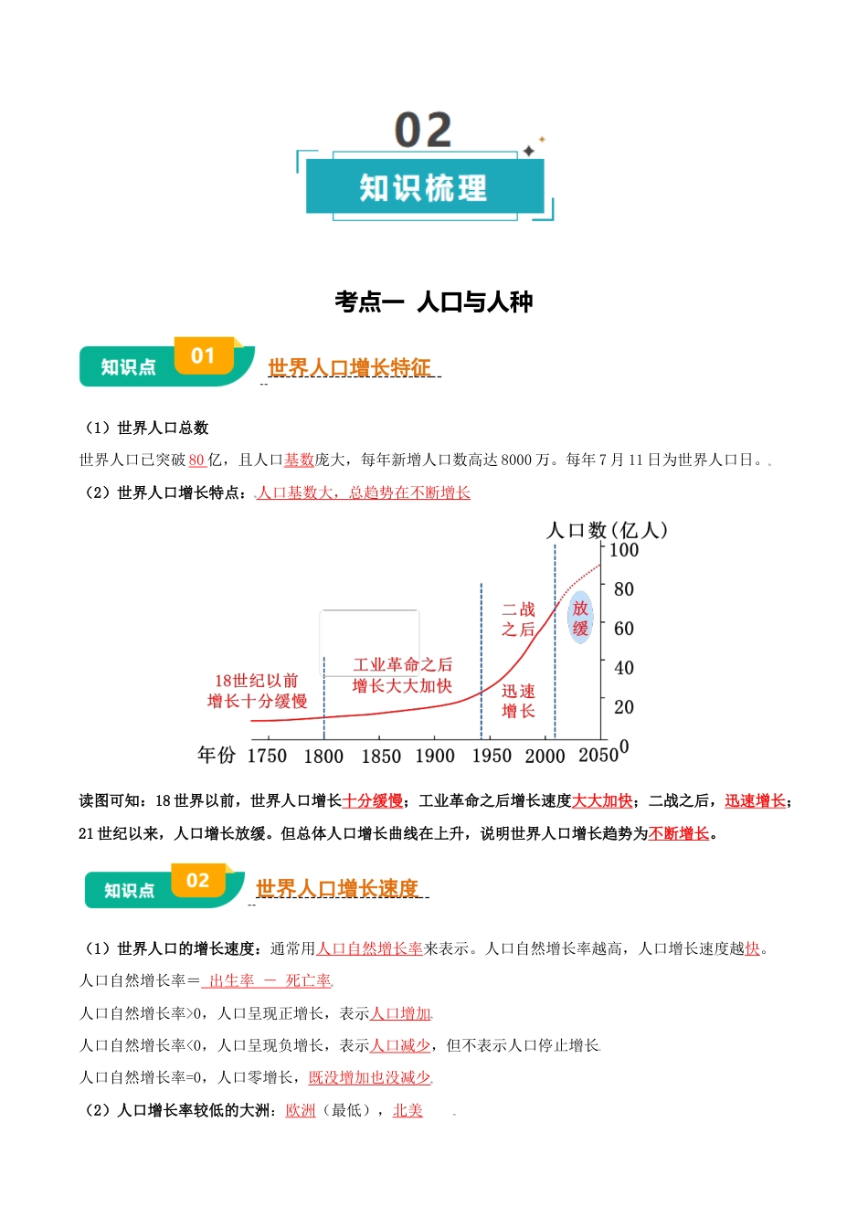 专题04 居民与文化&发展与合作-【口袋书】2026年会考地理一轮复习知识清单(背诵版).docx_第3页