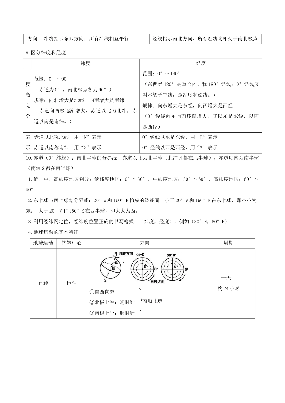 初中地理核心考点速记(世界地理一)-2026年会考地理知识点梳理.docx_第2页