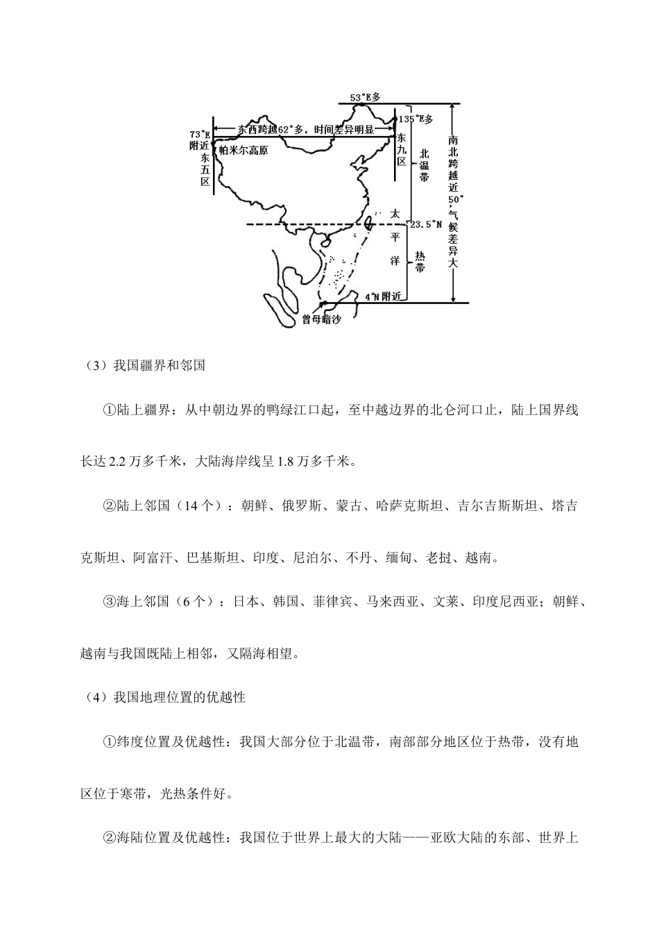 2026年会考地理考前速记清单:中国地理概况.docx_第2页